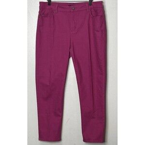 NYDJ Not Your Daughters Jeans Size 14 Raspberry Pink Lift Tuck Technology Spring